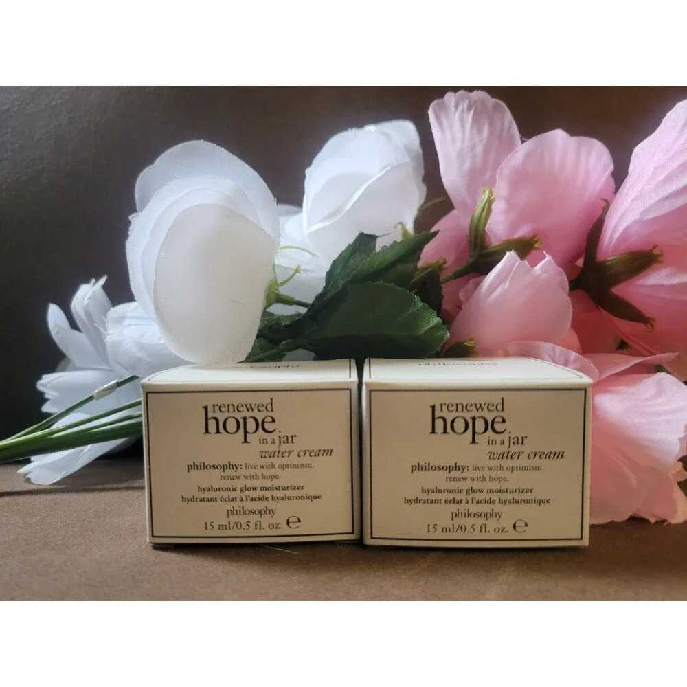 Two Renewed HOPE IN A JAR Hyaluronic Glow Moisturizer